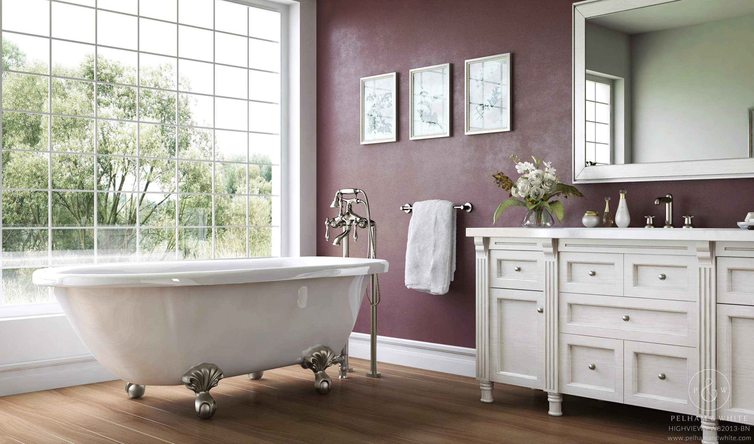 54 inch clawfoot clearance bathtub